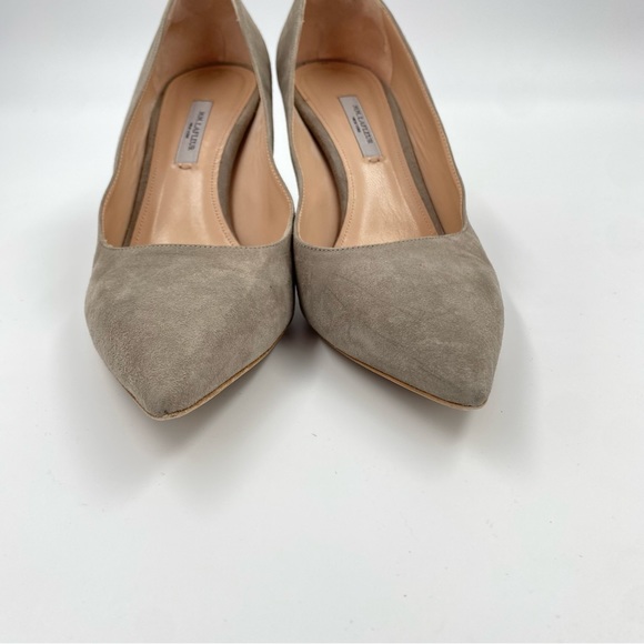 MM Lafleur Vanessa Pump EU 38 US 7.5/8 Suede Leather Heels Pointed Toe - Picture 5 of 11